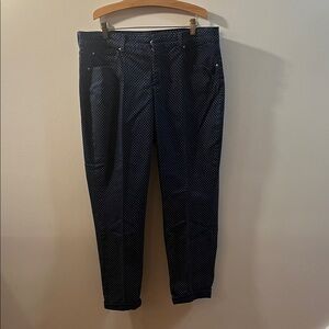 Charter Club Ankle Pants- Size 14 - blue polka dots